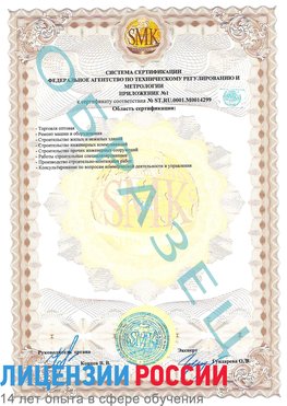 Образец сертификата соответствия (приложение) Ачинск Сертификат ISO 14001